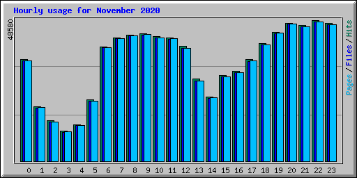 Hourly usage for November 2020