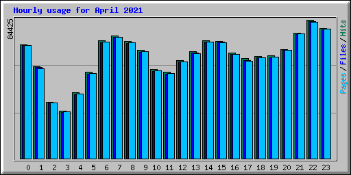 Hourly usage for April 2021