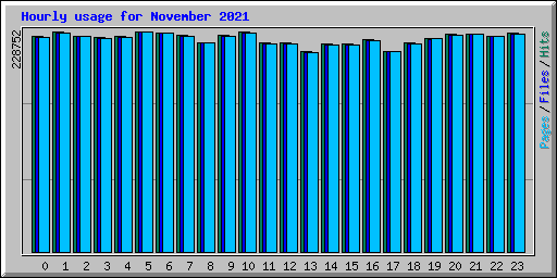 Hourly usage for November 2021