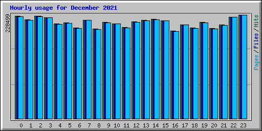 Hourly usage for December 2021