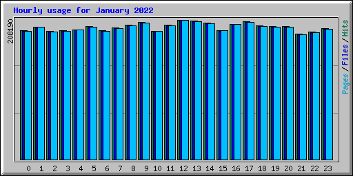 Hourly usage for January 2022