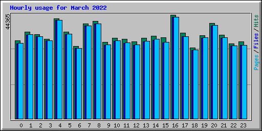 Hourly usage for March 2022