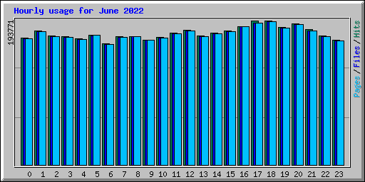 Hourly usage for June 2022