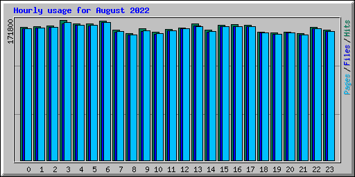 Hourly usage for August 2022